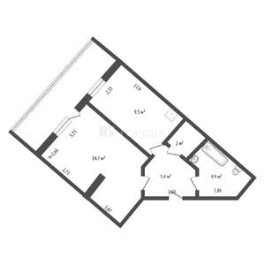 1-к квартира, вторичка, 36м2, 4/17 этаж