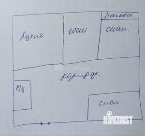 3-к квартира, вторичка, 65м2, 7/10 этаж