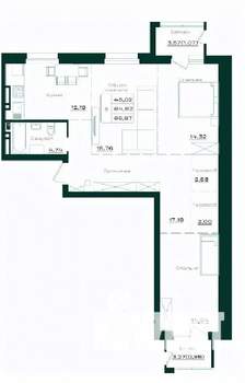 3-к квартира, вторичка, 87м2, 7/21 этаж
