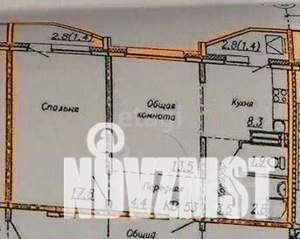 2-к квартира, вторичка, 53м2, 7/17 этаж