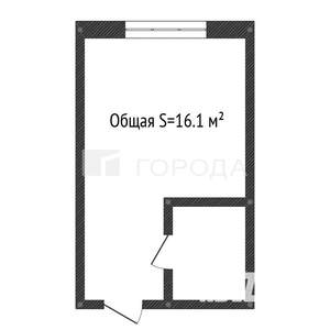Студия квартира, вторичка, 16м2, 4/5 этаж