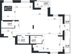 4-к квартира, строящийся дом, 111м2, 5/15 этаж