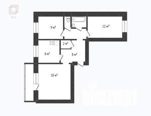 3-к квартира, вторичка, 62м2, 5/9 этаж