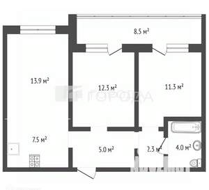 3-к квартира, вторичка, 65м2, 14/16 этаж