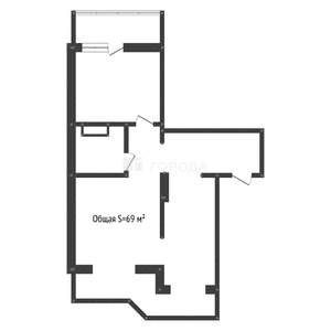 2-к квартира, вторичка, 69м2, 5/16 этаж