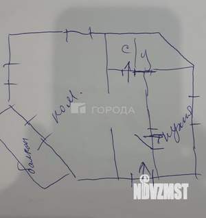 1-к квартира, вторичка, 58м2, 8/13 этаж