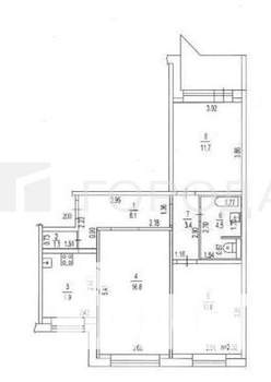 3-к квартира, вторичка, 63м2, 5/9 этаж