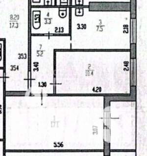 2-к квартира, вторичка, 44м2, 8/9 этаж
