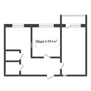 2-к квартира, вторичка, 49м2, 10/10 этаж