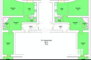 2-к квартира, вторичка, 70м2, 5/10 этаж