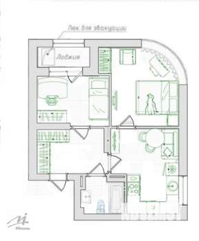3-к квартира, вторичка, 50м2, 5/16 этаж