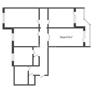 4-к квартира, вторичка, 96м2, 9/9 этаж