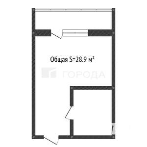 Студия квартира, вторичка, 29м2, 8/10 этаж