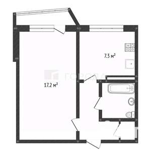 1-к квартира, вторичка, 34м2, 7/9 этаж