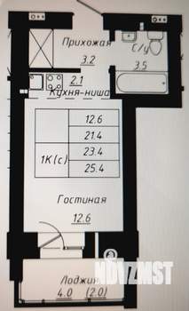 Студия квартира, вторичка, 26м2, 2/10 этаж