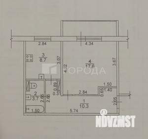 1-к квартира, вторичка, 40м2, 9/10 этаж