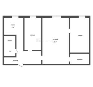 3-к квартира, вторичка, 56м2, 3/5 этаж