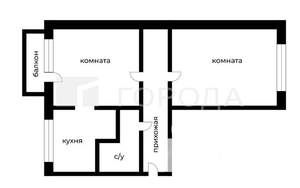 2-к квартира, вторичка, 55м2, 3/15 этаж