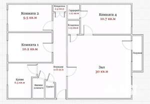 4-к квартира, вторичка, 84м2, 2/4 этаж