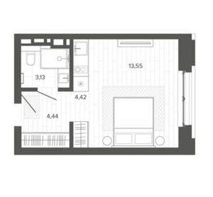 Студия квартира, вторичка, 26м2, 2/9 этаж