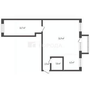 2-к квартира, вторичка, 56м2, 2/4 этаж