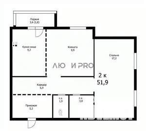 1-к квартира, вторичка, 56м2, 5/24 этаж