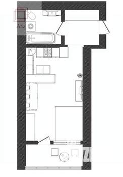 Студия квартира, вторичка, 30м2, 6/11 этаж
