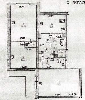 3-к квартира, вторичка, 70м2, 9/10 этаж