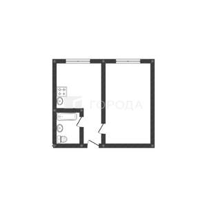 1-к квартира, вторичка, 30м2, 5/5 этаж