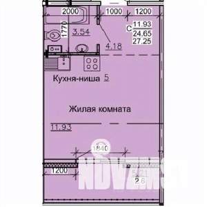 Студия квартира, строящийся дом, 27м2, 1/10 этаж