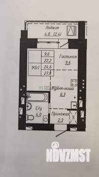Студия квартира, строящийся дом, 27м2, 1/17 этаж