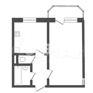 1-к квартира, вторичка, 35м2, 1/10 этаж