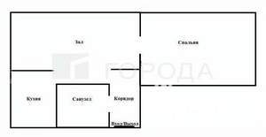 2-к квартира, вторичка, 44м2, 5/5 этаж