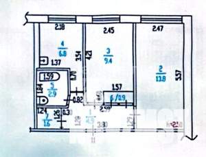 2-к квартира, вторичка, 40м2, 1/9 этаж