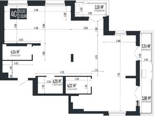 4-к квартира, строящийся дом, 111м2, 12/15 этаж
