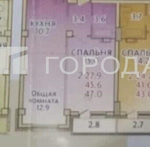 2-к квартира, вторичка, 47м2, 3/14 этаж