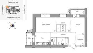 3-к квартира, строящийся дом, 83м2, 1/16 этаж