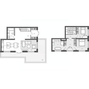 3-к квартира, строящийся дом, 135м2, 1/9 этаж
