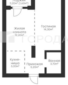 2-к квартира, вторичка, 42м2, 20/20 этаж