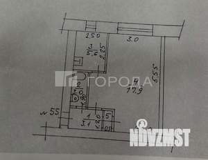 1-к квартира, вторичка, 30м2, 5/5 этаж