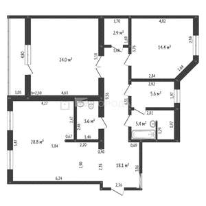 3-к квартира, вторичка, 102м2, 5/10 этаж