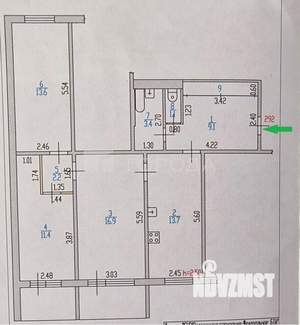 3-к квартира, вторичка, 74м2, 1/9 этаж