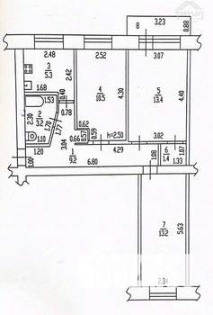 3-к квартира, вторичка, 56м2, 4/5 этаж
