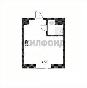 1-к квартира, вторичка, 20м2, 1/2 этаж