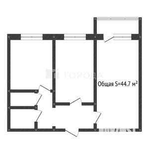 2-к квартира, вторичка, 45м2, 1/5 этаж