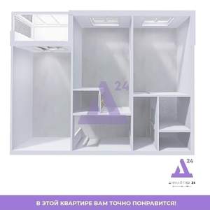 2-к квартира, вторичка, 64м2, 15/17 этаж
