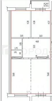 3-к квартира, вторичка, 83м2, 6/17 этаж