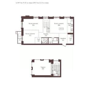 3-к квартира, вторичка, 115м2, 22/23 этаж