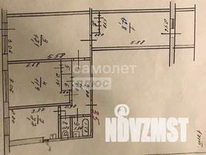3-к квартира, вторичка, 60м2, 1/9 этаж