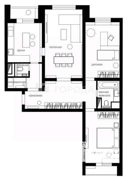 3-к квартира, вторичка, 62м2, 10/10 этаж